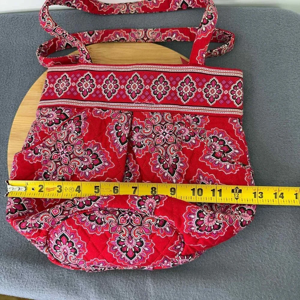 VERA BRADLEY Morgan Purse Handbag Frankly Scarlet Double Handle Red Satchel